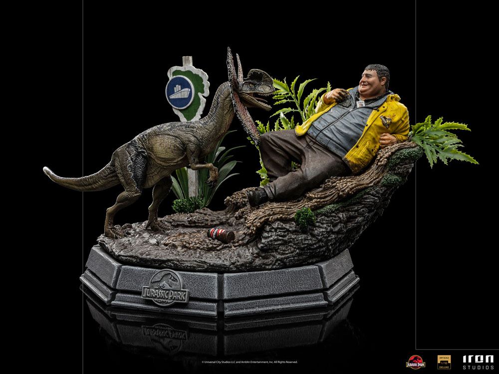 Jurassic Park Art Scale Statue 1/10 Dennis Nedry meets the Dilophosaurus 21 cm