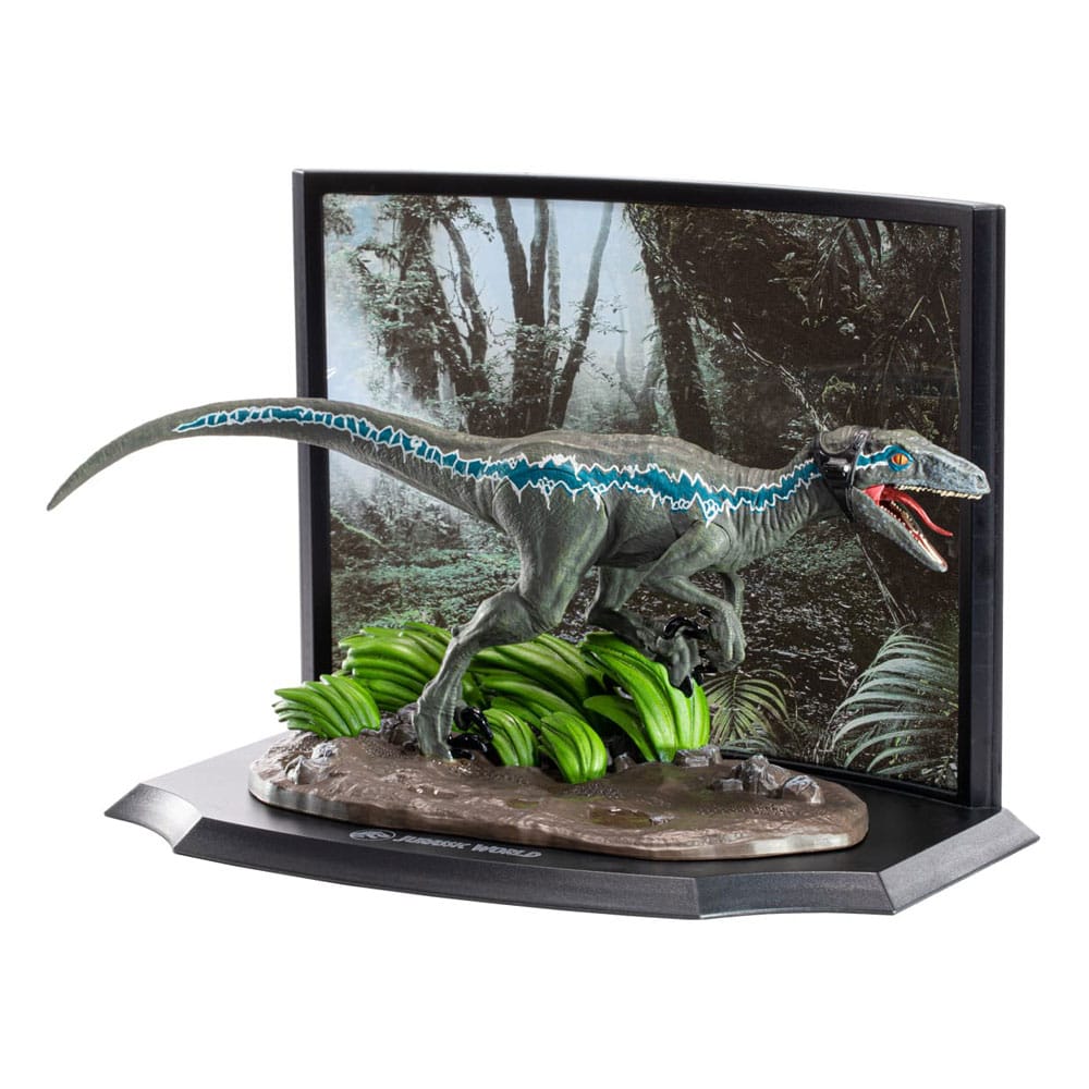 Jurassic Park Toyllectible Treasure Statue Velociraptor Blue Raptor Recon 8 cm