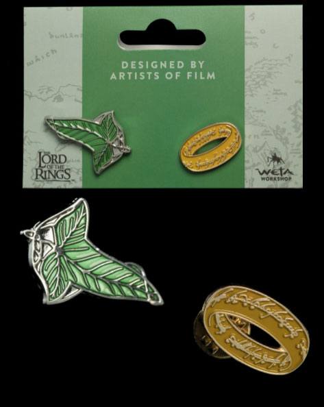 Lord of the Rings Collectors Pins 2-Pack Elven Leaf &amp; One Ring
