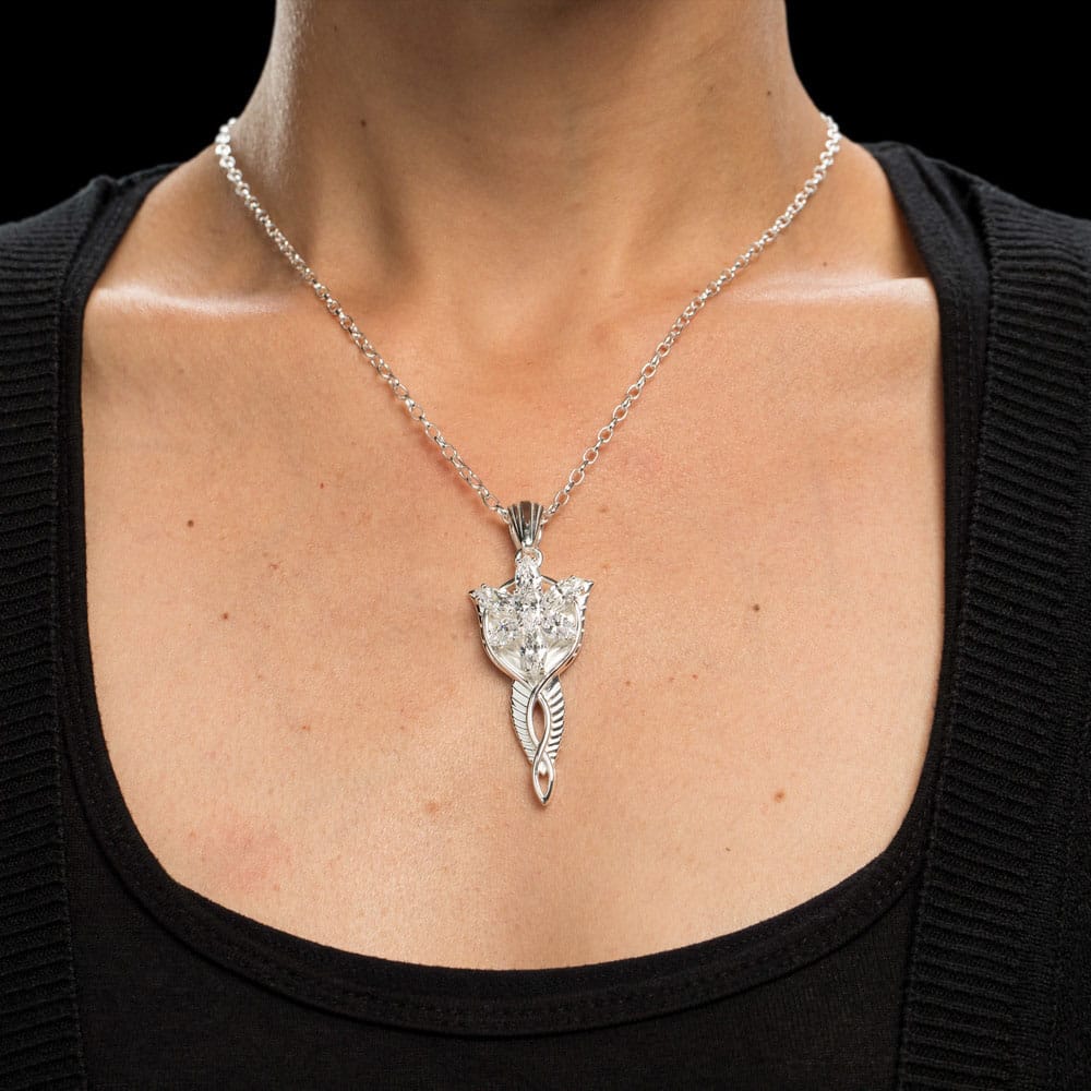 Lord of the Rings Replica 1/1 Pendant &amp; Chain Evenstar (Sterling Silver)