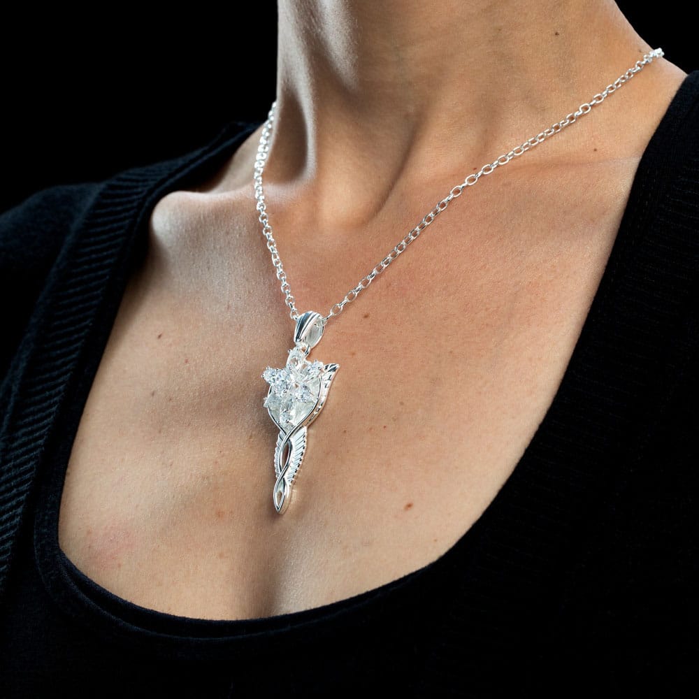 Lord of the Rings Replica 1/1 Pendant &amp; Chain Evenstar (Sterling Silver)