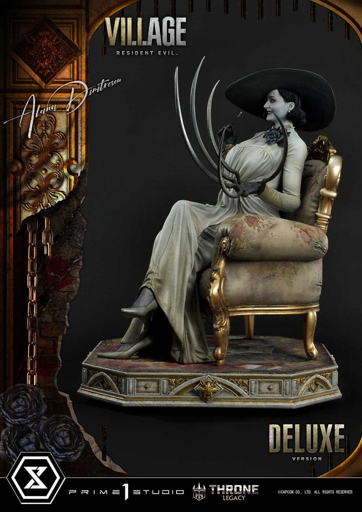 Resident Evil Village Throne Legacy Collection Statue 1/4 Alcina Dimitrescu Deluxe Bonus Version 66 cm