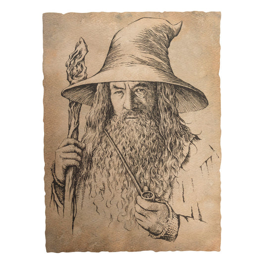 Der Hobbit Kunstdruck Porträt von Gandalf dem Grauen 21 x 28 cm