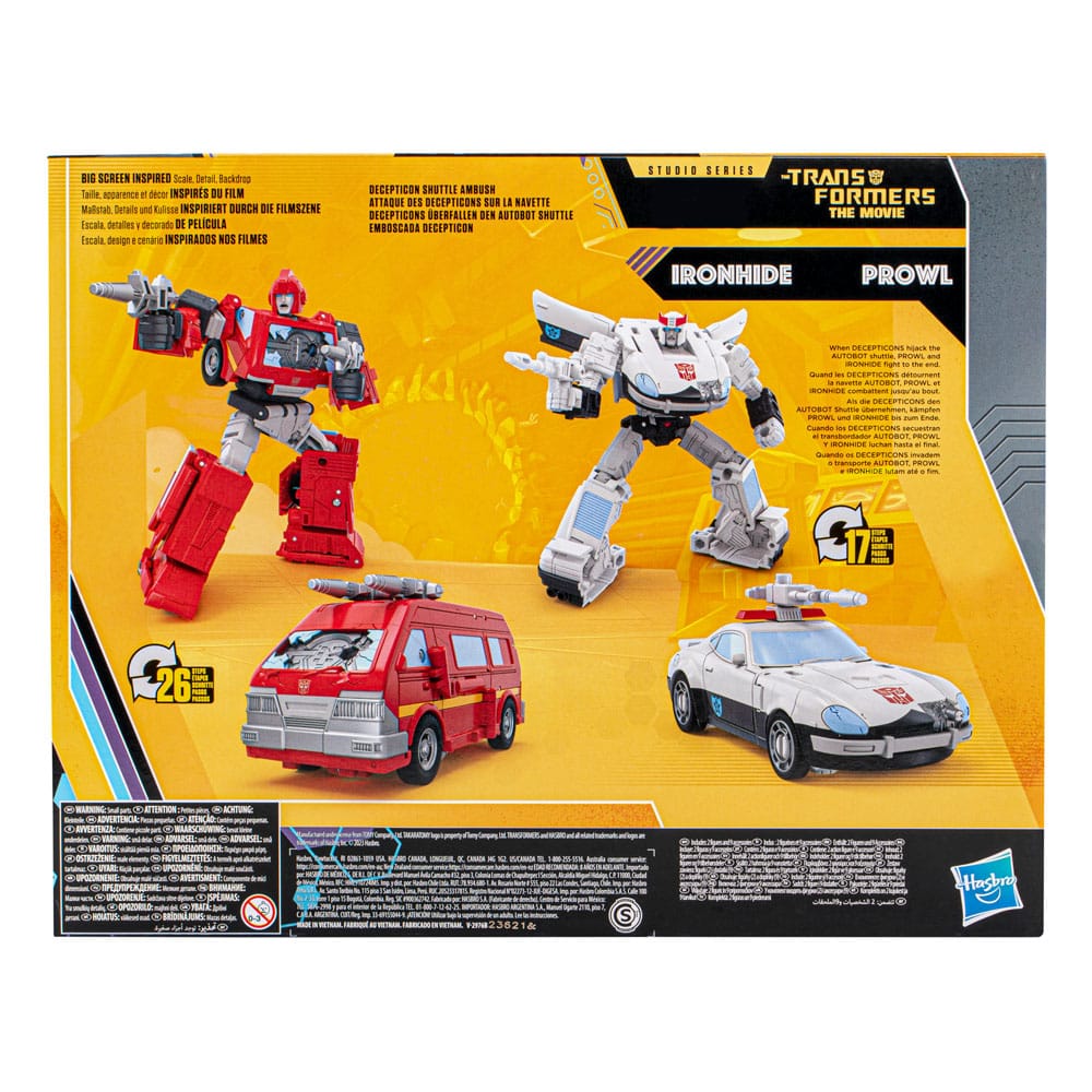 The Transformers: The Movie Buzzworthy Bumblebee Studio Series Action Figure 2-Pack 86-24BB Ironhide (Voyager Class) &amp; 86-20BB Prowl (Deluxe Class)