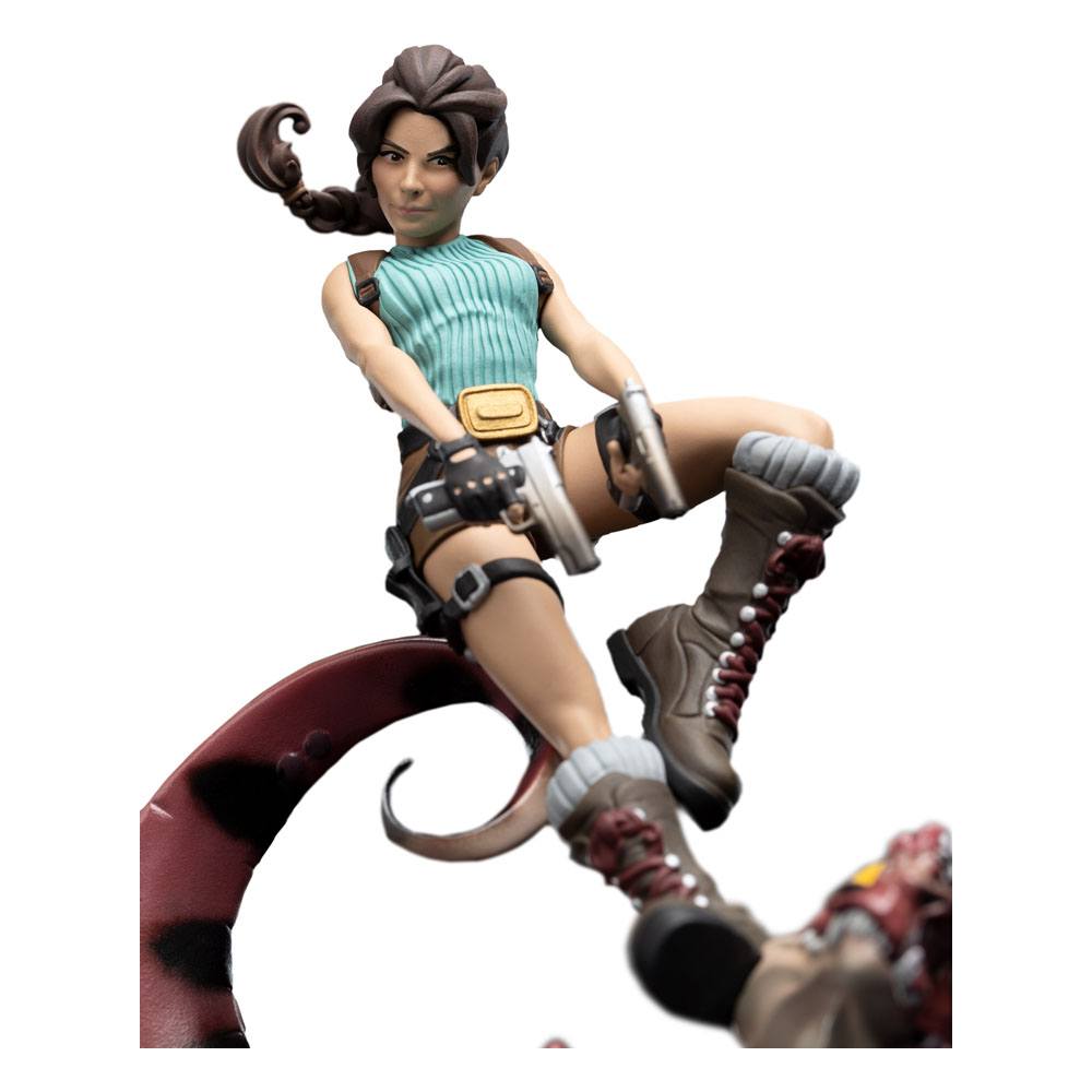 Tomb Raider Mini Epics Vinyl Figure Lara Croft &amp; Raptor 24 cm