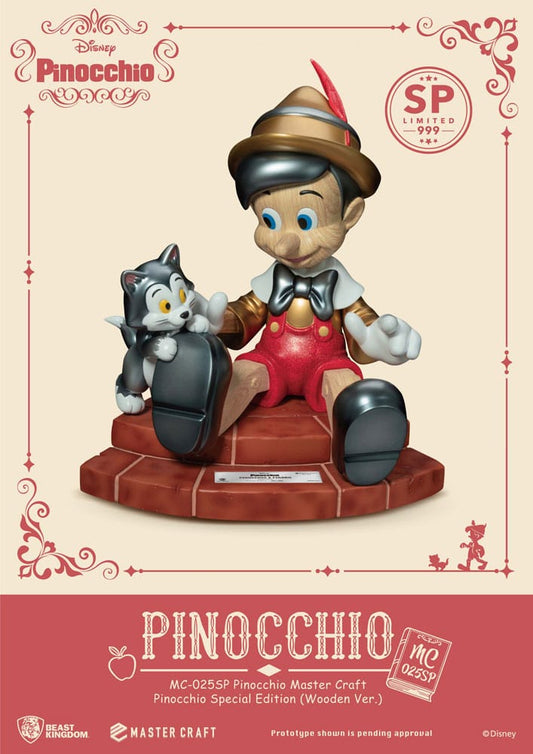 Disney Master Craft Statue Pinocchio aus Holz Ver. Sonderedition 27 cm