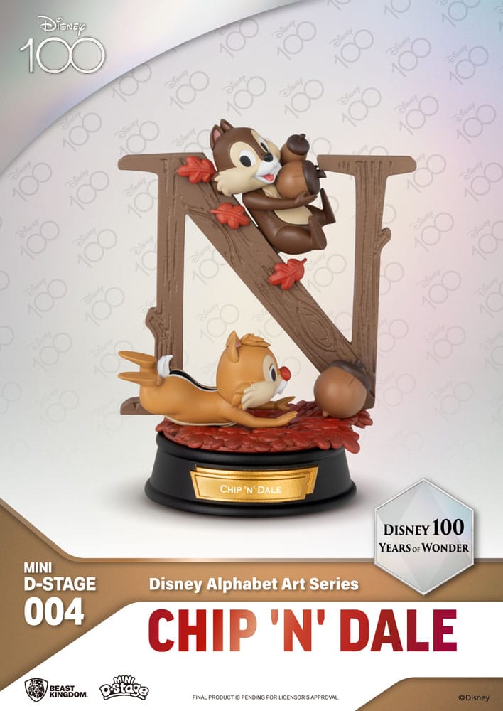 Disney Mini Diorama Stage Statues 6-pack 100 Years of Wonder - Disney Alphabet Art 10 cm