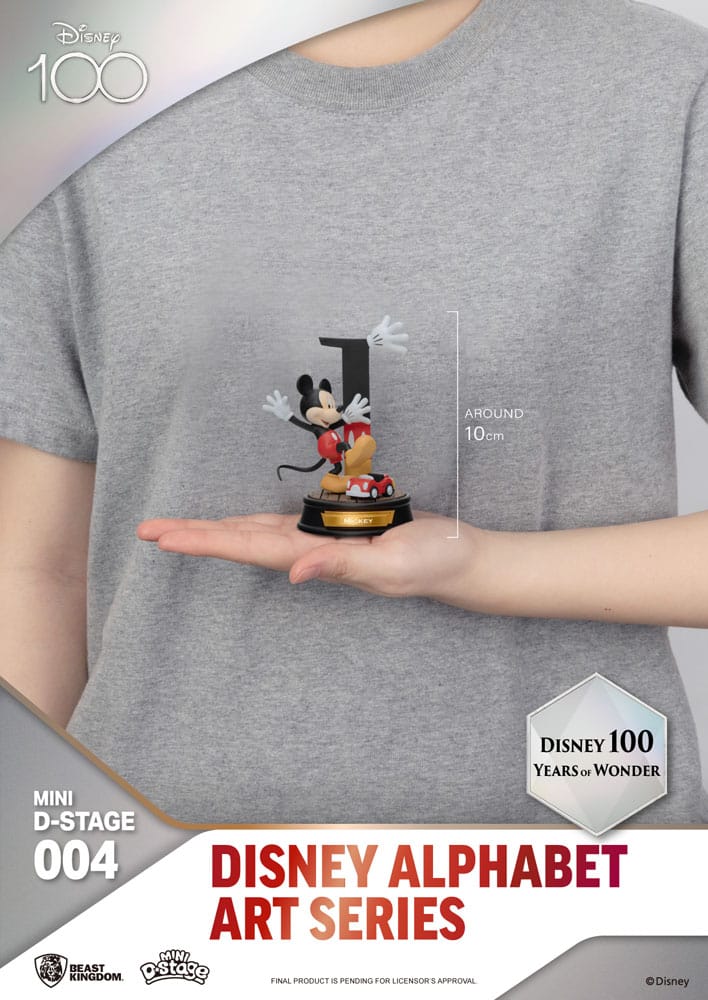 Disney Mini Diorama Stage Statues 6-pack 100 Years of Wonder - Disney Alphabet Art 10 cm