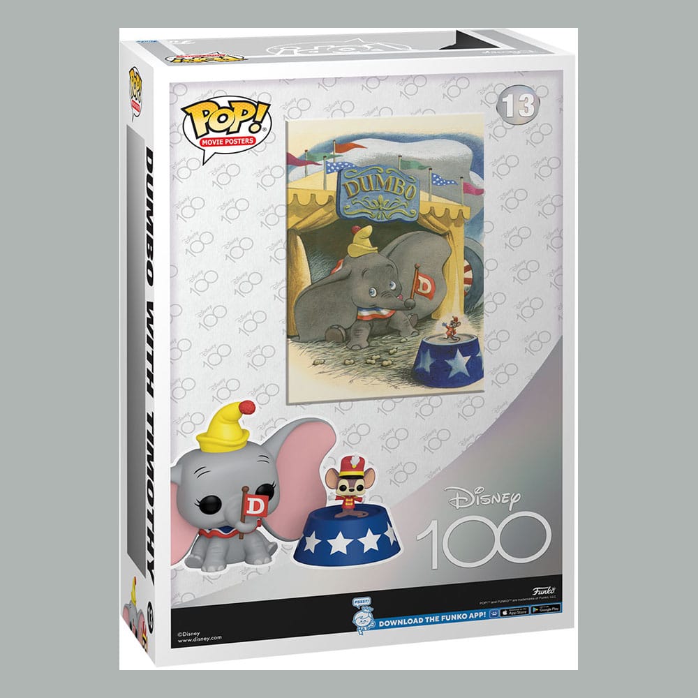 Disneys 100. Jubiläums-POP! Filmplakat &amp; Figur Dumbo 9 cm