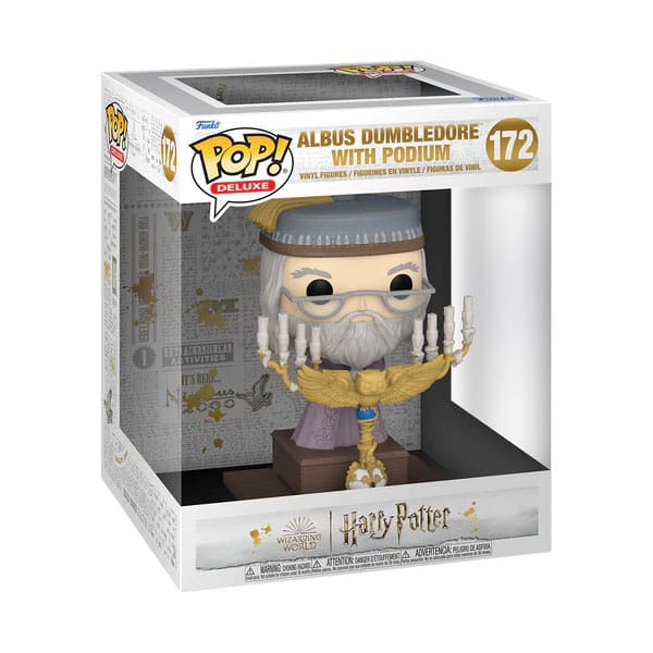 Harry Potter POP! Deluxe Vinylfigur Deluxe Dumbledore mit Podium 12 cm