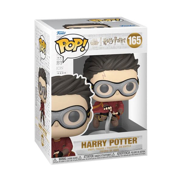 Harry Potter POP! Filme Vinylfigur Harry mit Besen (Quidditch) 9 cm