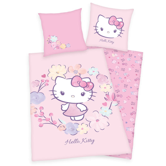 Hello Kitty Bettwäscheset Hello Kitty 135 x 200 cm / 80 x 80 cm