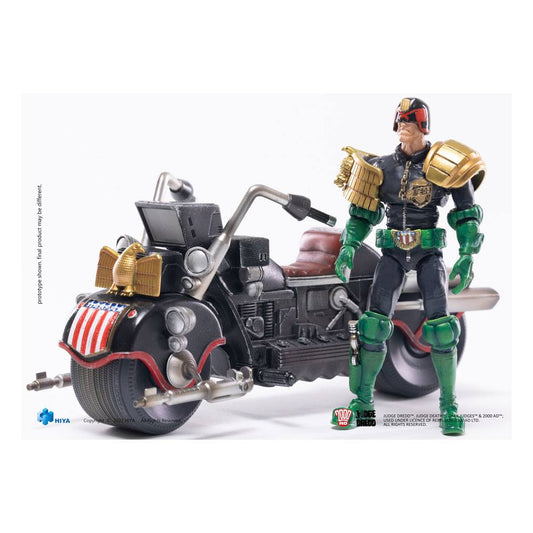 2000 n. Chr. Exquisite Mini-Actionfigur 1/18 Judge Dredd &amp; Lawmaster MK 2 Set 10 cm 
