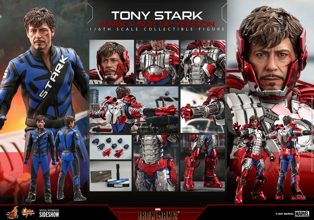 Iron Man 2 Movie Masterpiece Action Figure 1/6 Tony Stark (Mark V Suit Up Version) 31 cm
