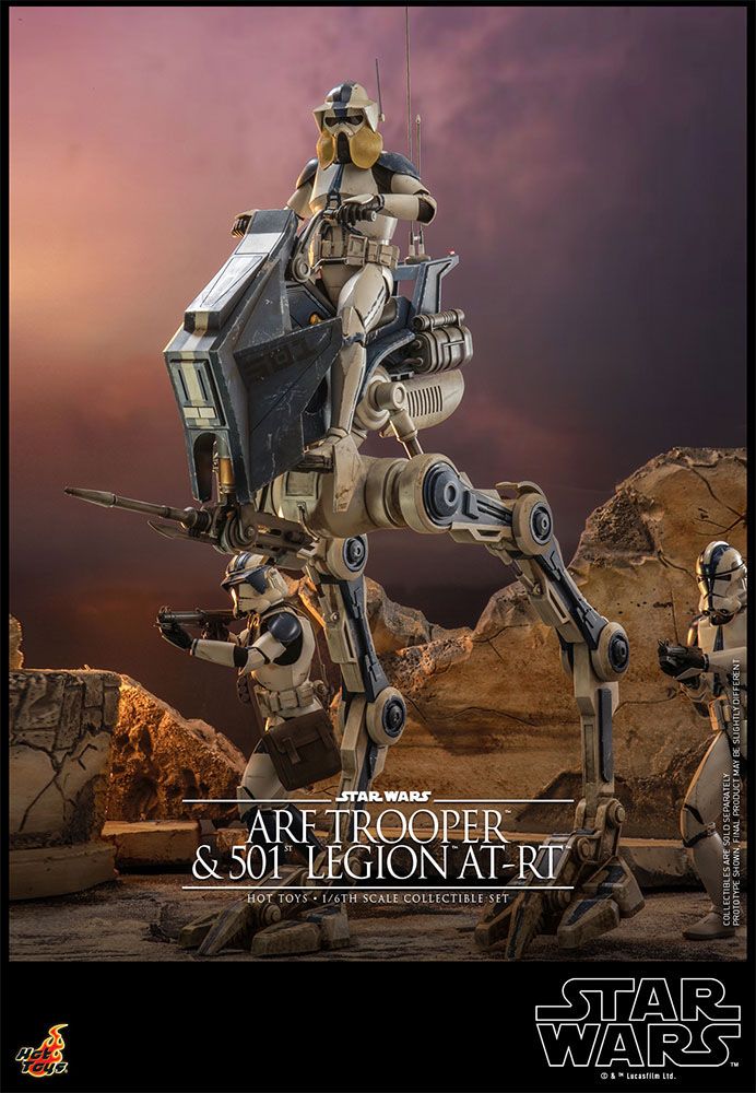 Star Wars The Clone Wars Action Figure 1/6 ARF Trooper &amp; 501st Legion AT-RT 30 cm