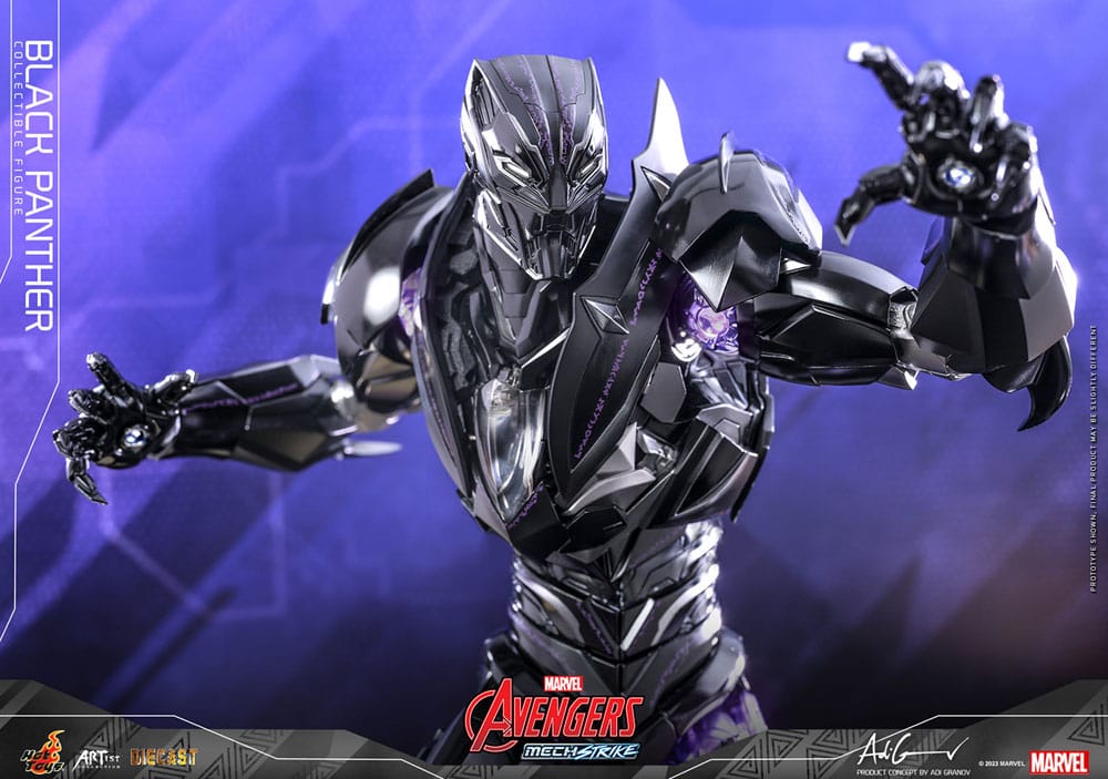 Avengers: Mech Strike Artist Collection Diecast Action Figure Black Panther 35 cm