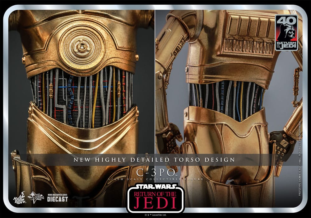 Star Wars: Episode VI 40th Anniversary Action Figure 1/6 C-3PO 29 cm