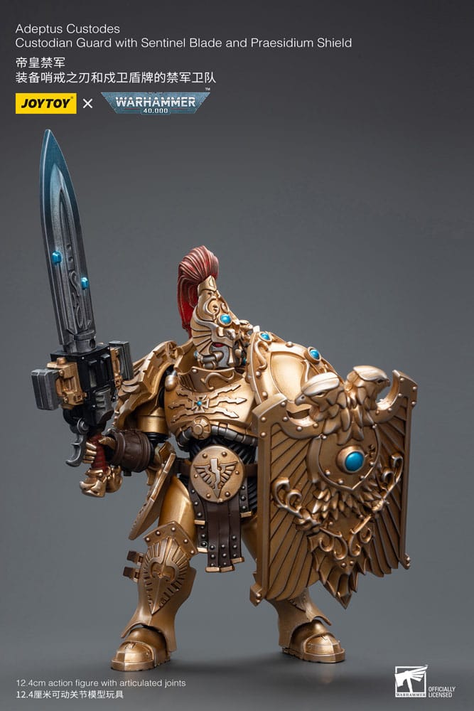 Warhammer 40k Action Figure 1/18 Adeptus Custodes Custodian Guard with Sentinel Blade and Praesidium Shield