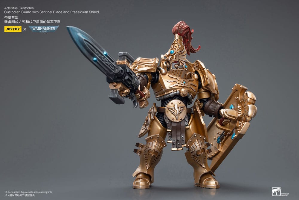 Warhammer 40k Action Figure 1/18 Adeptus Custodes Custodian Guard with Sentinel Blade and Praesidium Shield
