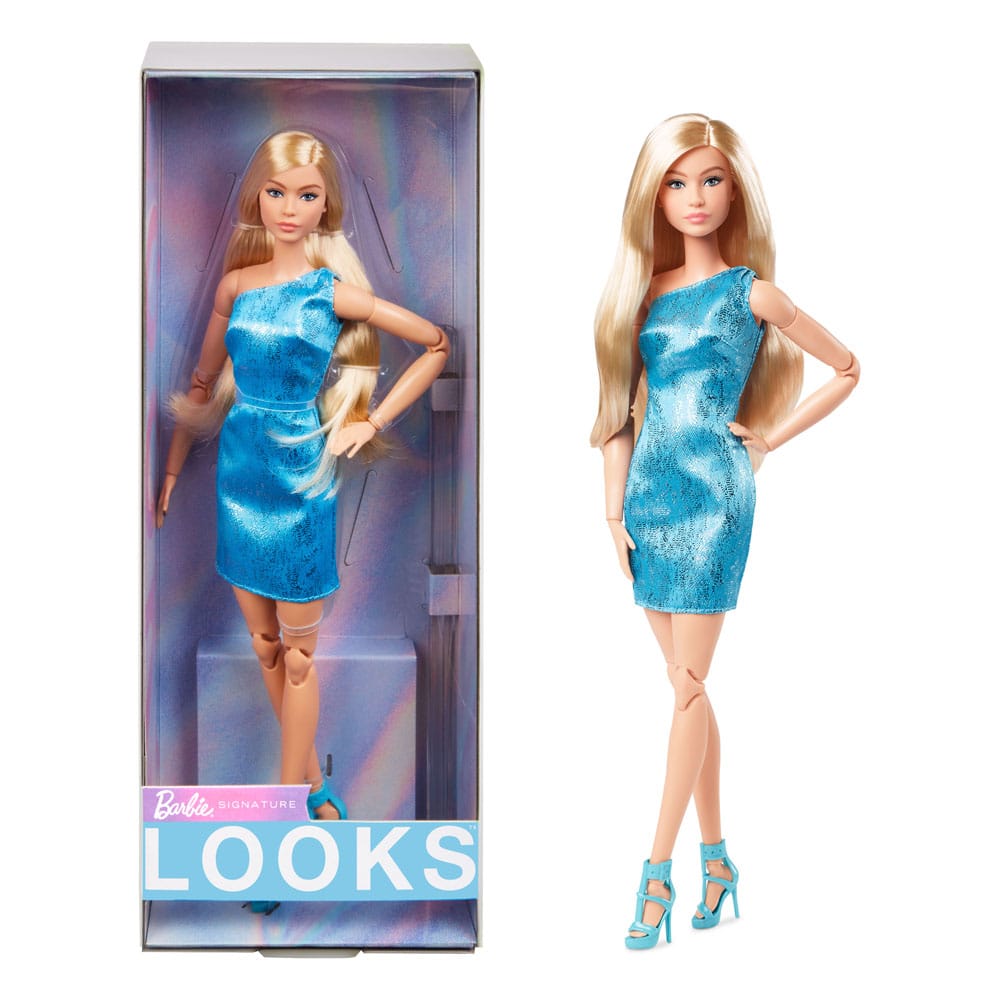 Barbie Signature Barbie Looks Doll Model #23 Blonde, Blue Dress