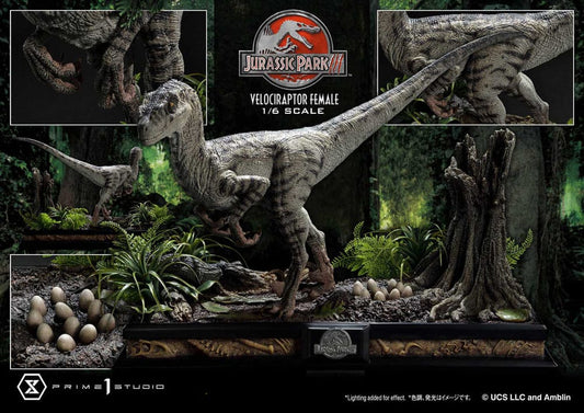 Jurassic Park III Legacy Museum Collection Statue 1/6 Velociraptor Female Bonusversion 44 cm