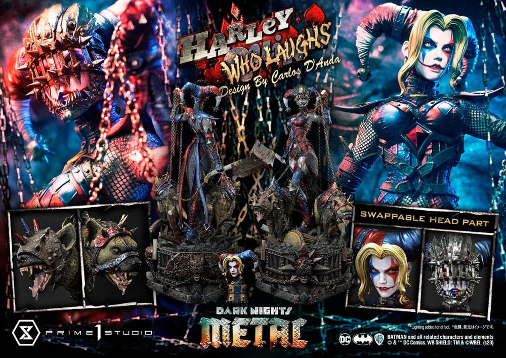 Dark Nights: Metal Museum Masterline Series Statue 1/3 Harley Quinn Who Laughs Concept Design by Caelos D`anda Regular Version 78 cm