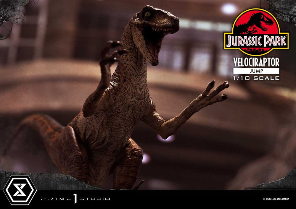 Jurassic Park Prime Collectibles Statue 1/10 Velociraptor Jump 21 cm