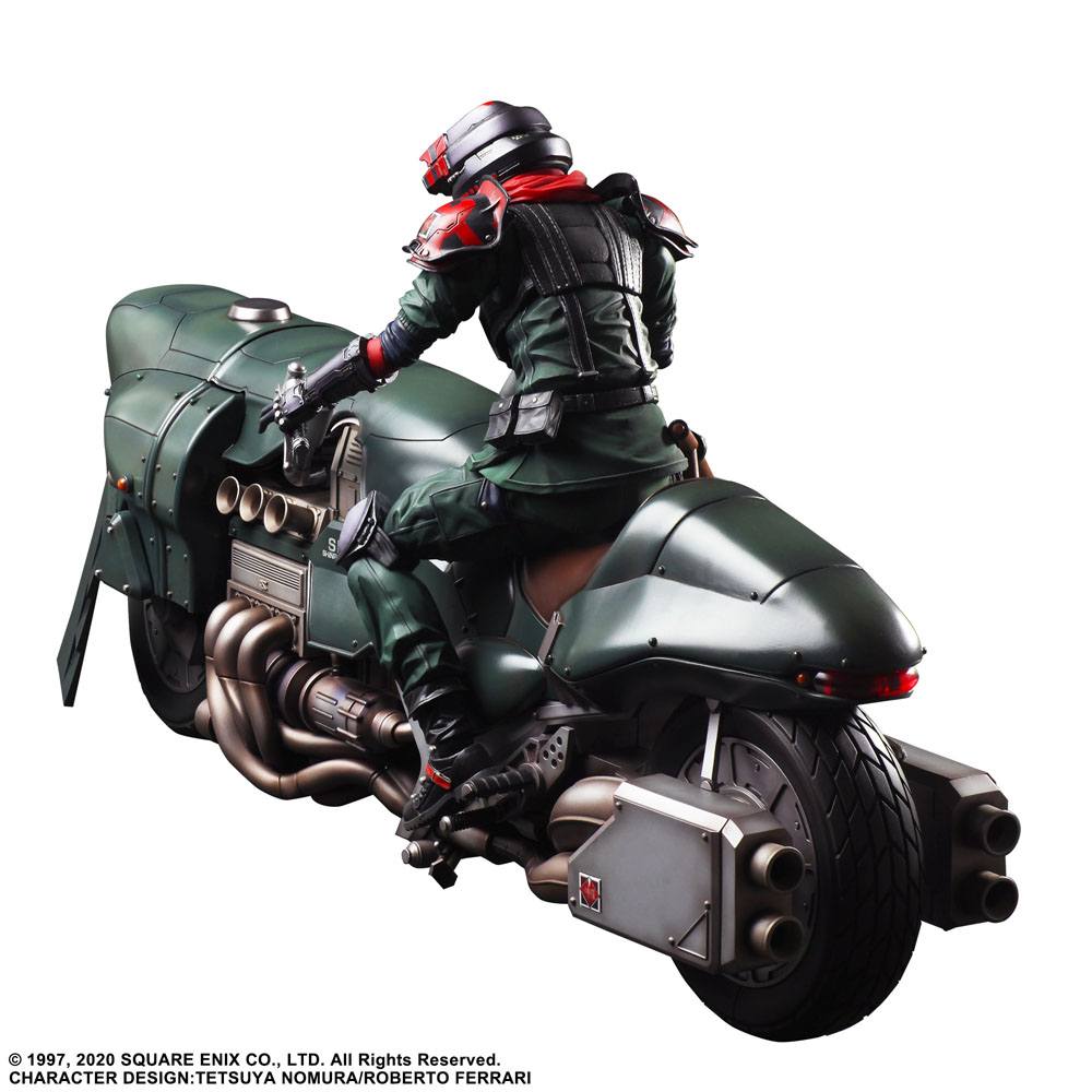 Final Fantasy VII Remake Play Arts Kai Action Figure &amp; Vehicle Shinra Elite Security Officer &amp; Bike
