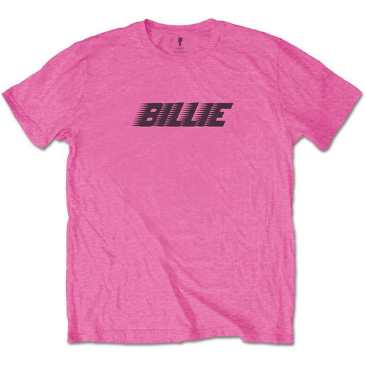 Billie eilish unisex t-shirt racer logo og blohsh pink - SuperMerch.dk