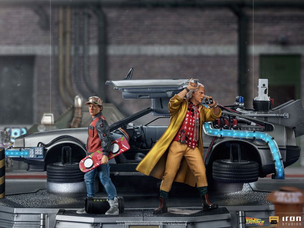 Back to the Future II Art Scale Statues 1/10 Full Set Deluxe 58 cm left side with marty and doc