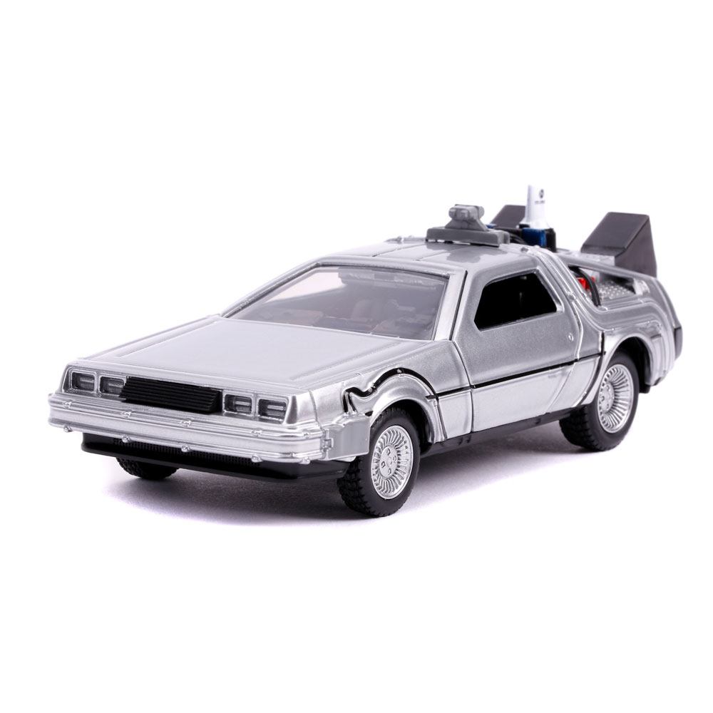 Zurück in die Zukunft II Hollywood Rides Druckgussmodell 1/32 DeLorean Time Machine