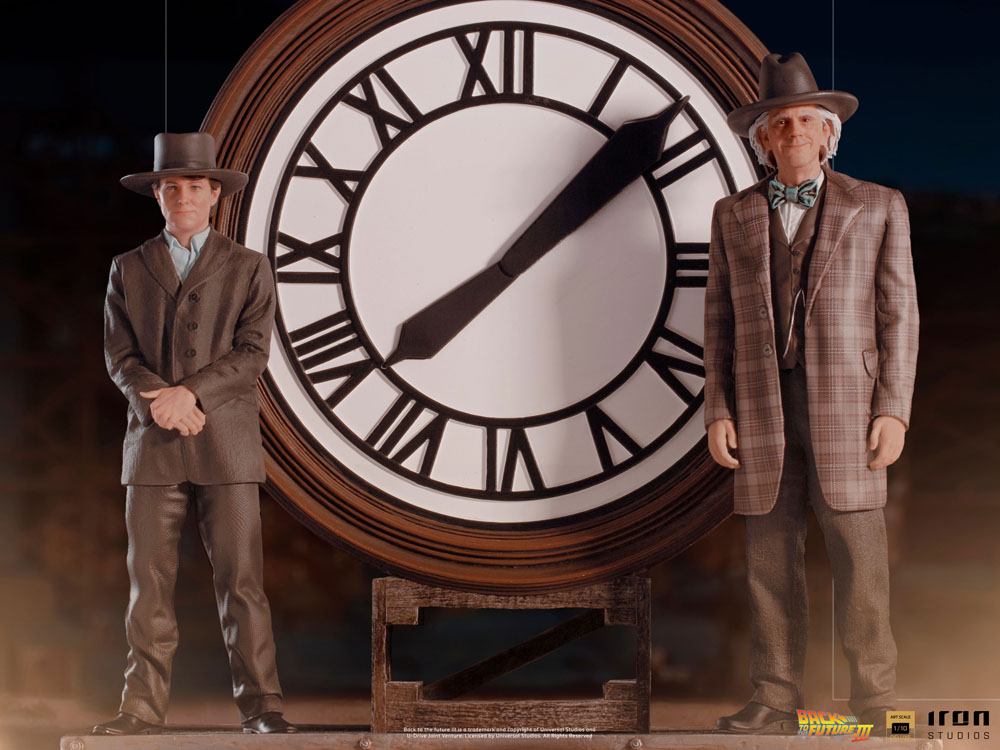 Zurück in die Zukunft III Deluxe Art Scale Statue 1/10 Marty und Doc at the Clock 30 cm