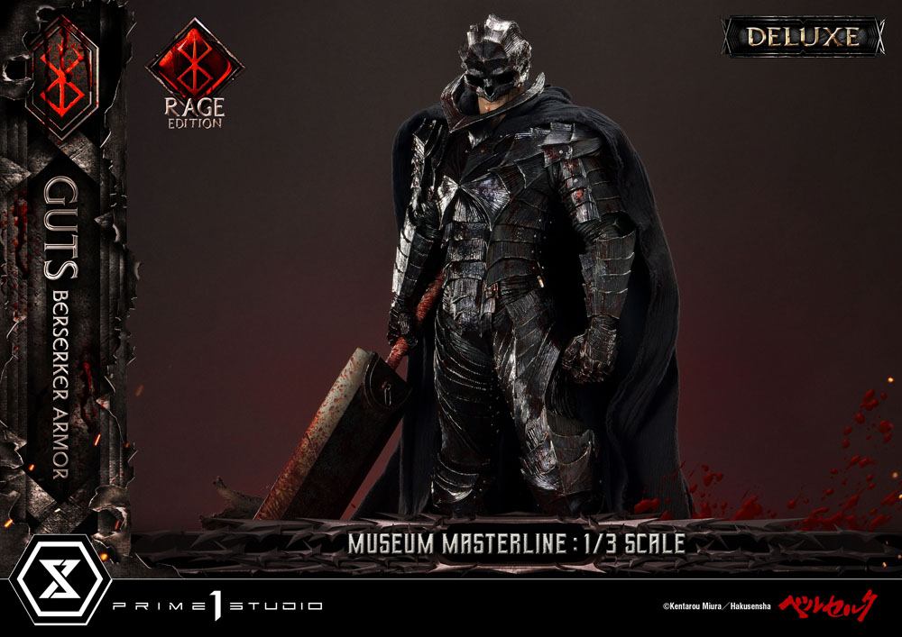 Prime 1 Studio Deluxe Bonus Version Statue: Berserk Museum Masterline Guts Berserker Armor Rage Edition, 1/3 Scale, 121 cm