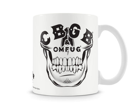 CBGB & OMFUG Skull Coffee Mug