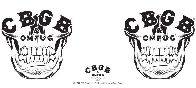 CBGB & OMFUG Skull Kaffe Krus