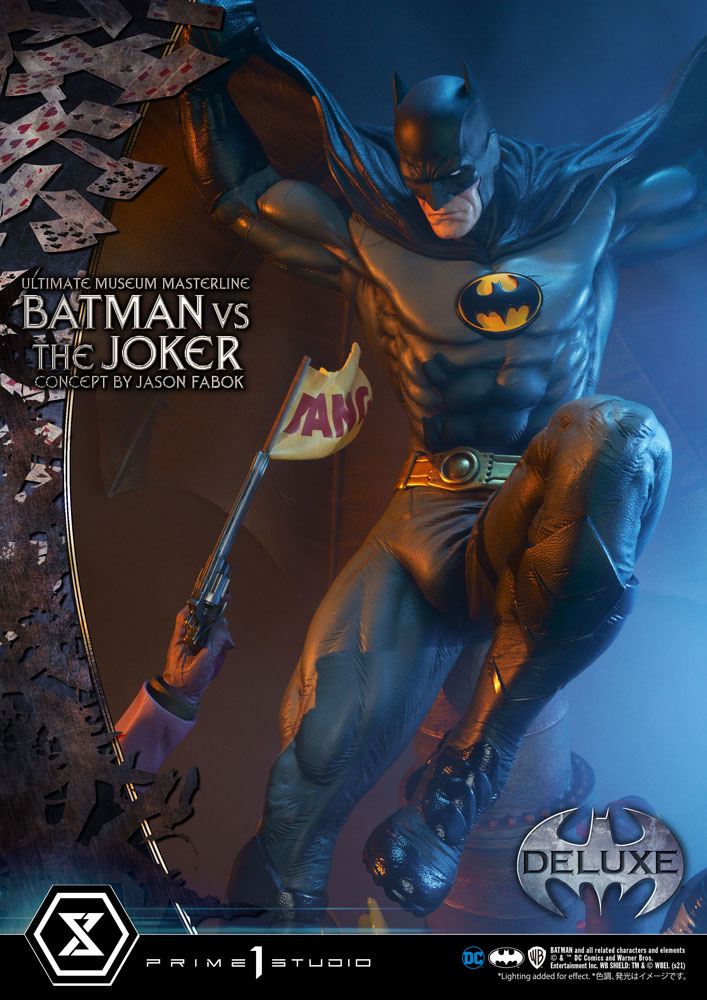 DC Comics Statue Batman vs. The Joker 1/3 by Jason Fabok Deluxe Bonus Version 85 cm Batman front helt tæt på