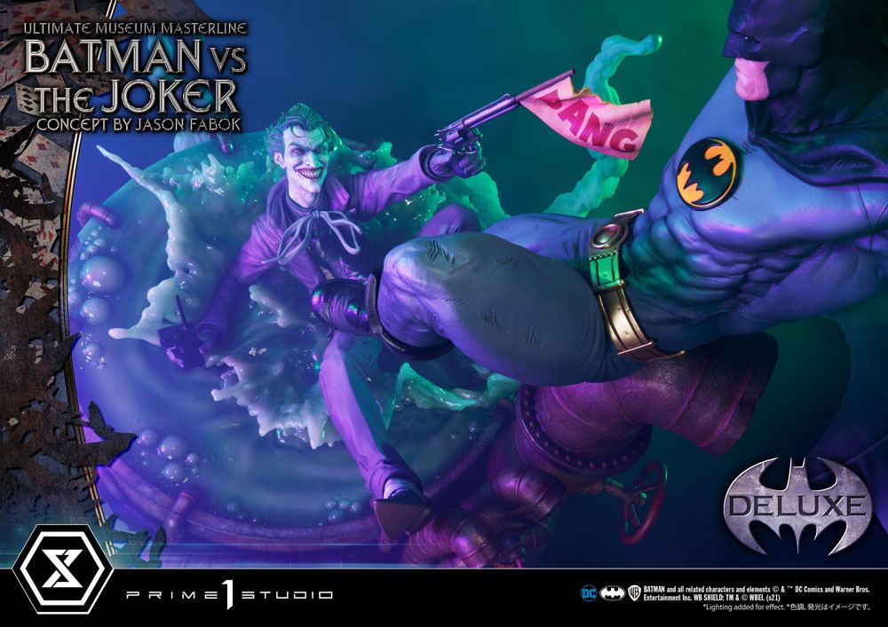 DC Comics Statue Batman vs. The Joker 1/3 by Jason Fabok Deluxe Bonus Version 85 cm set oppefra