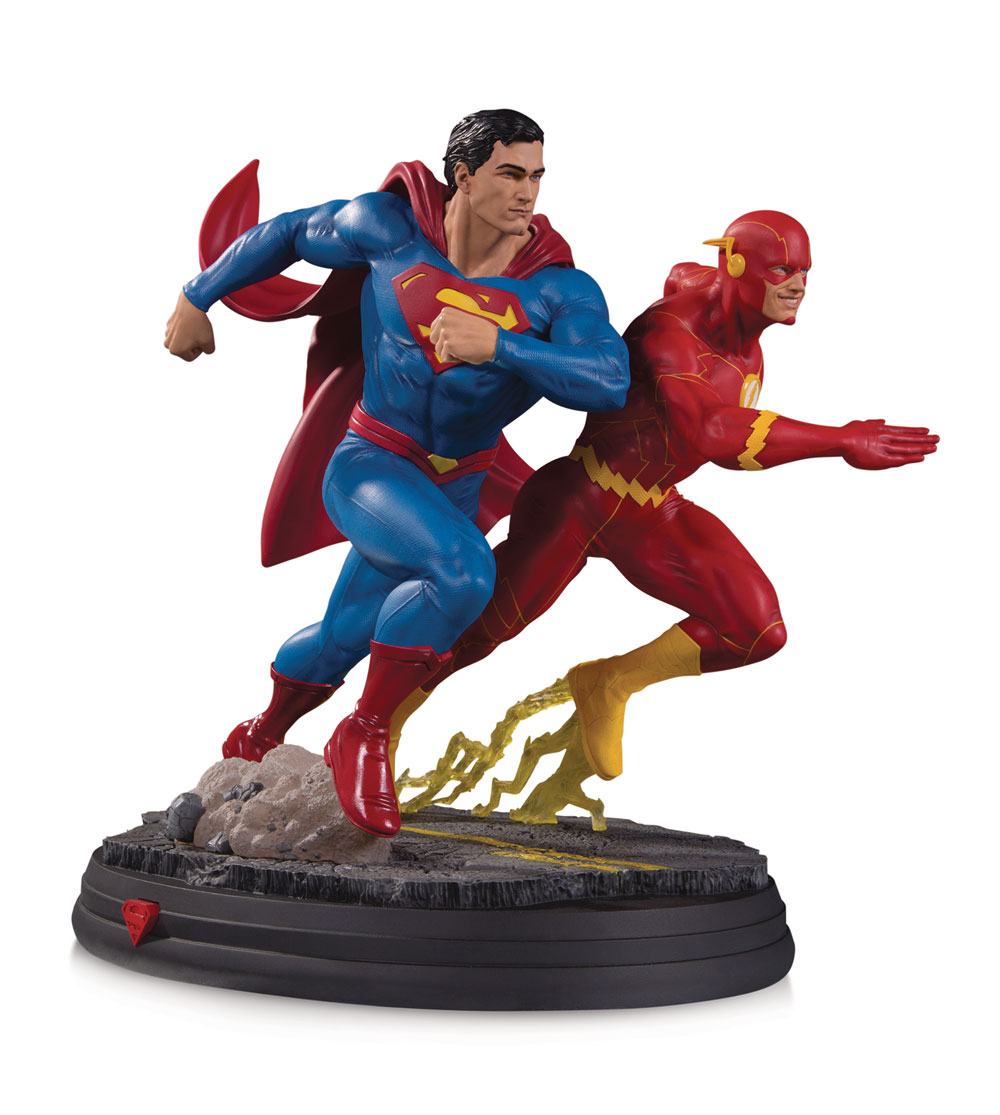 DC Gallery Statue Superman vs The Flash Racing 2. Auflage 26 cm