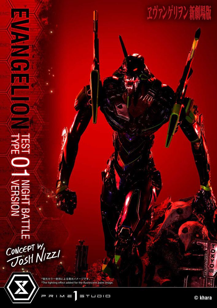 Evangelion Statue Evangelion Test Type 01 Night Battle Version Konzept von Josh Nizzi 67 cm