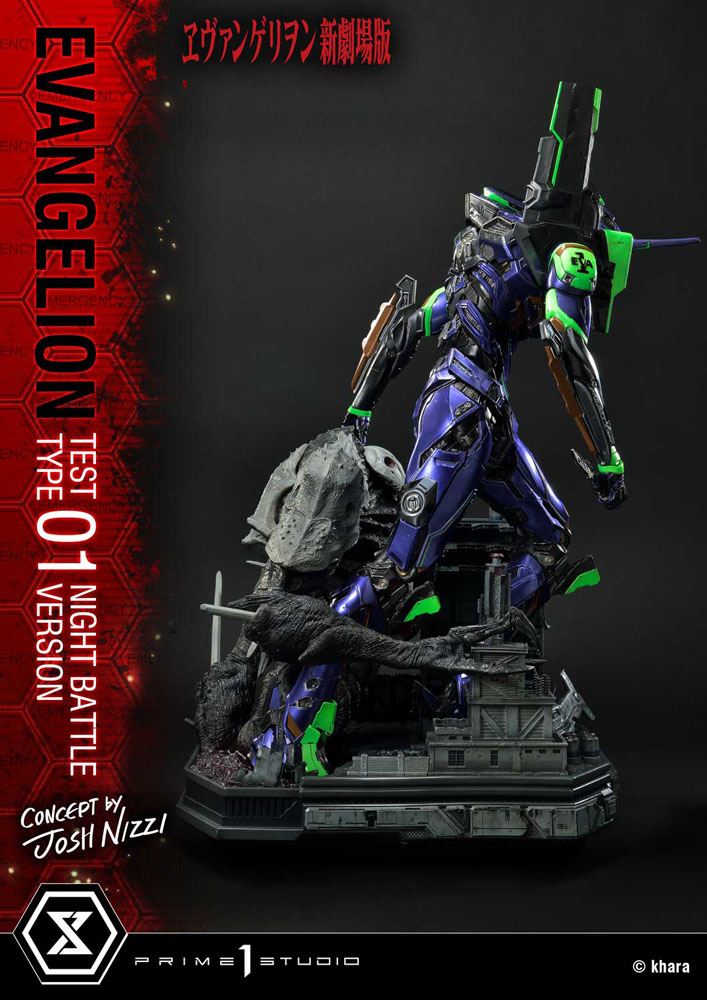 Evangelion Statue Evangelion Test Type 01 Night Battle Version Konzept von Josh Nizzi 67 cm