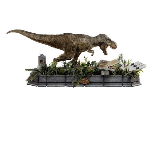 Jurassic Park Demi Art Scale Statue 1/20 T-Rex attackiert Donald Gennaro 30 cm