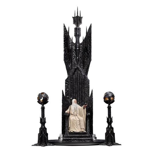 Der Herr der Ringe Statue 1/6 Saruman der Weiße auf dem Thron 110 cm