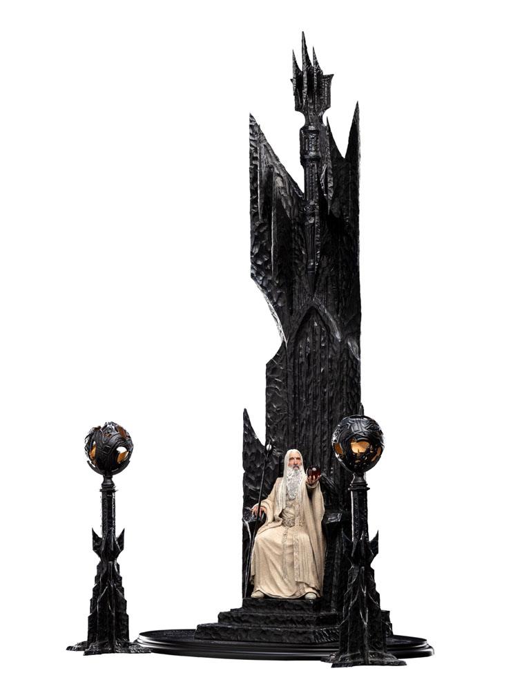 Ringenes Herre-statue 1/6 Saruman den Hvide på tronen 110 cm