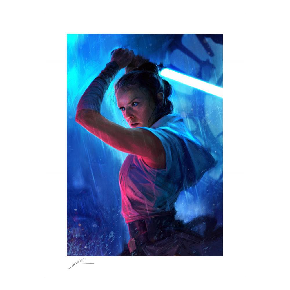 Star Wars Kunstdruck Das Duell: Rey 46 x 61 cm - ungerahmt