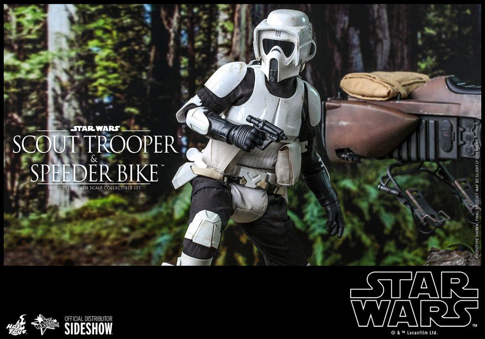 Star Wars Episode VI Action Figure 1/6 Scout Trooper &amp; Speeder Bike 30 cm