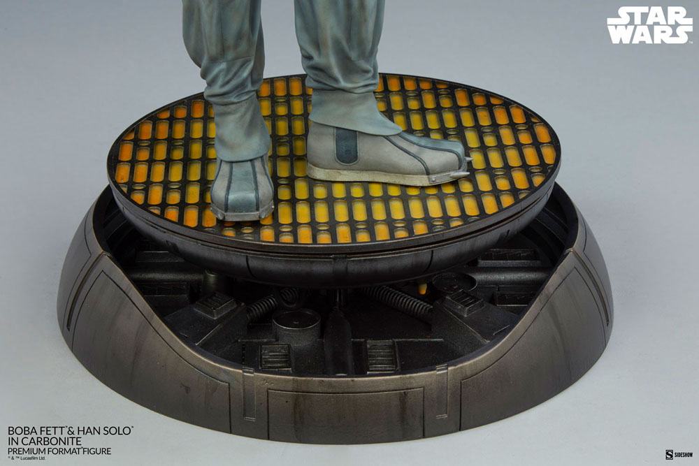 Star Wars Premium Format Statue Boba Fett und Han Solo in Karbonit 70 cm