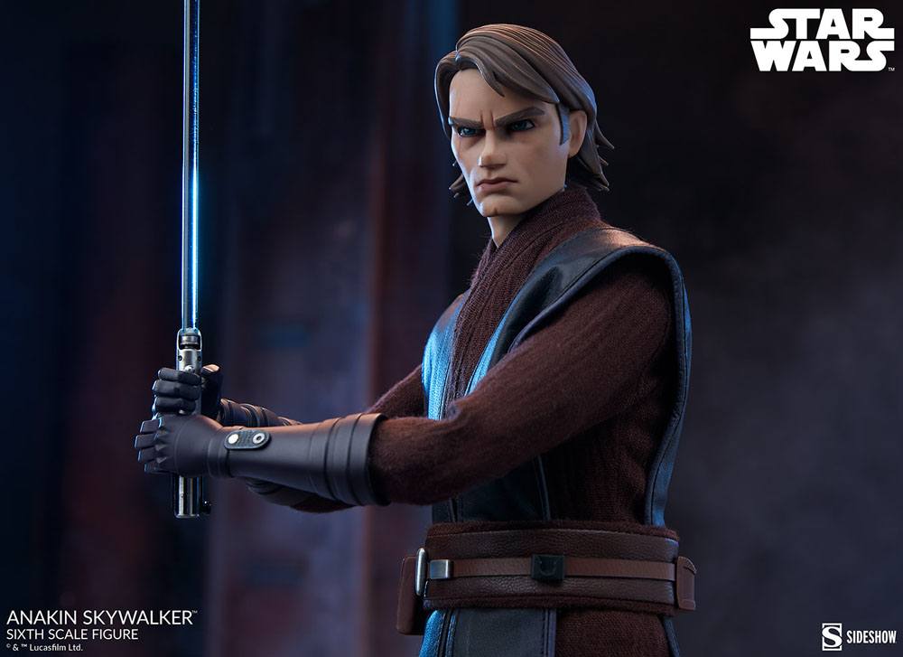 Anakin Skywalker Clone Wars Action Figure: 1/6 Scale and 31 cm Height Sideshow