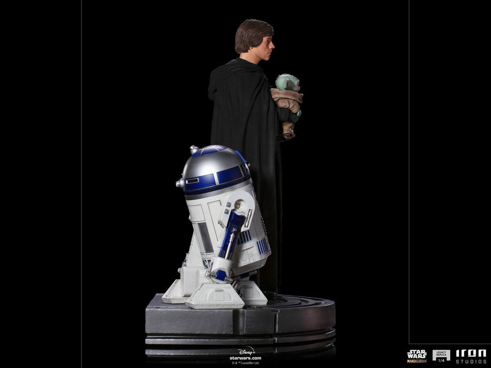 Star Wars The Mandalorian Legacy Replica Statue 1/4 Luke Skywalker, R2-D2 &amp; Grogu 54 cm