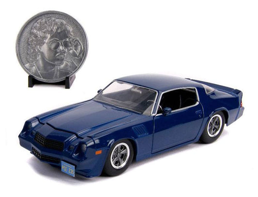 Stranger Things Diecast Model 1/24 Billy's 1979 Chevy Camaro Z28 with Collectible Coin