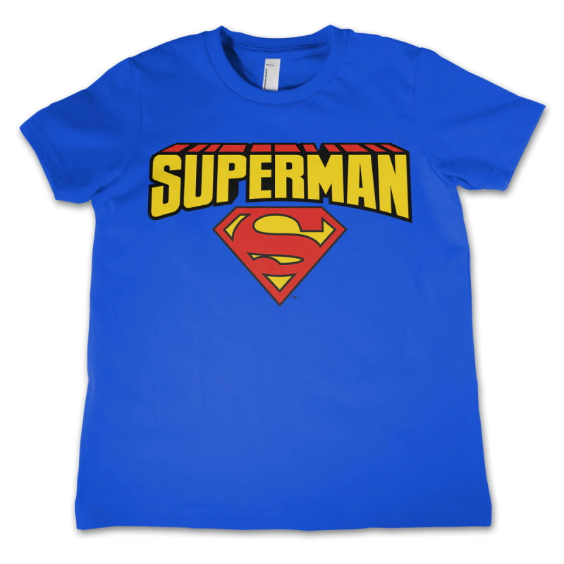Der T - Shirt der Supermann-DC-Comics Logoschild-Kinder